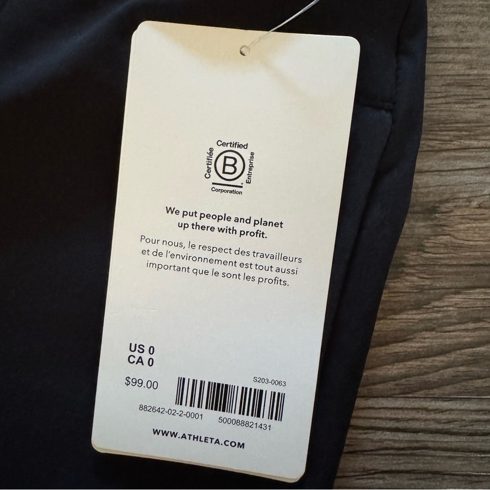 NWT Athleta Vienna Slim Brooklyn Heights Pant Black Size 0 - Picture 7 of 9